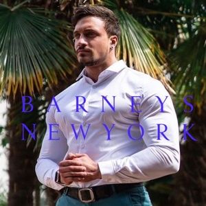 Barneys New York Long Sleeve Shirt XL 100% Cotton